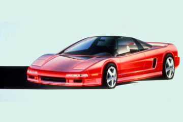 1989-Acura-NSX-sketch-front-three-quarter