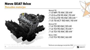 Seat Ibiza motorji