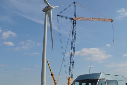 Dagenham Plant Wind Turbine With Blades Mounted