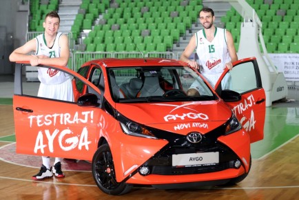 Union Olimpija Media day for 2014-2015 basketball season in Stozice Hall, Ljubljana, Slovenia on September 24, 2014