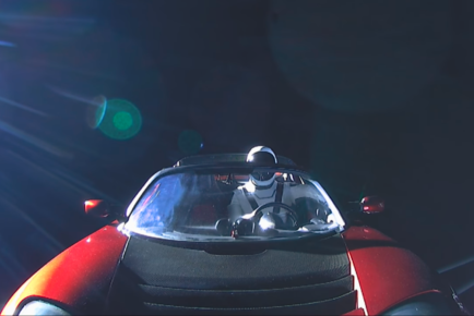 Tesla Roadster in Space 2