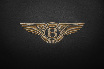 Bentley Headrest Emblem Black Sml