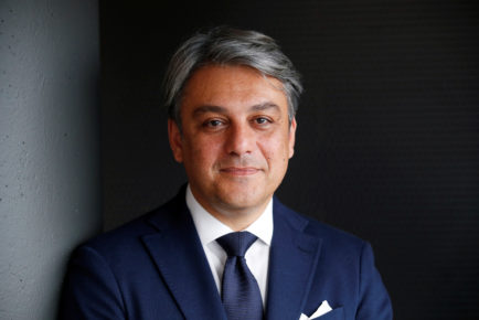 SEAT President and CEO Luca de Meo poses during an interview at the SEAT car factory in Martorell