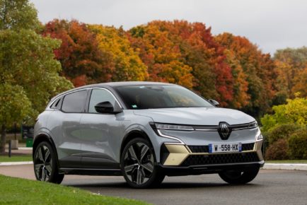 Essais presse de la Megane Renault E-Tech au Technocentre Renault, à Guyancourt, le 20 octobre 2021- Photo Gregory Jongerlynck / DPPI