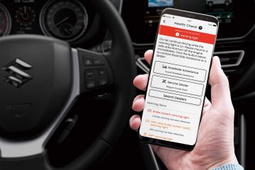 Information of electric or hybrid car battery condition on the m