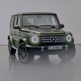 G 500, MANUFAKTUR oliv magno, 50,8 cm (20") AMG Leichtmetallräder im 5-Doppelspeichen-Design in MANUFAKTUR Ausführung, FINAL EDITION G 500 V8 "green";WLTP: Kraftstoffverbrauch kombiniert 15,7-14,7 l/100km, CO2-Emissionen kombiniert 356 - 334 g/km*

G 500, MANUFAKTUR oliv magno, 50,8 cm (20") AMG 5-twin-spoke light-alloy wheels in MANUFAKTUR version, FINAL EDITION G 500 V8 "green";WLTP: combined fuel consumption 15.7-14.7 l/100km, combined CO2 emissions 356 - 334 g/km*