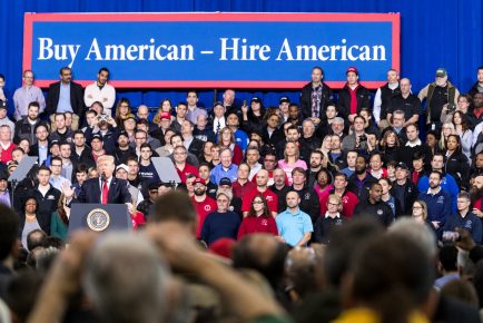 President Donald Trump delivers remarks