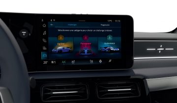Alpine A290 - Central infotainment screen