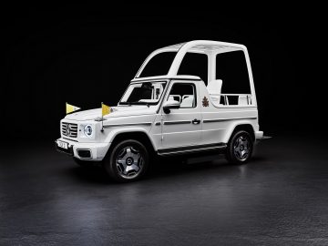 Papst Franziskus erhält erstes elektrisches „Papamobil“ von Mercedes-Benz

Pope Francis receives first electric “Popemobile” from Mercedes-Benz