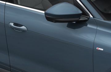 Alopias blue metallic, studio photo, exterior, side view