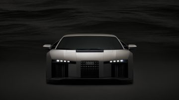 Titanium, static studio shot, exterior, frontal view